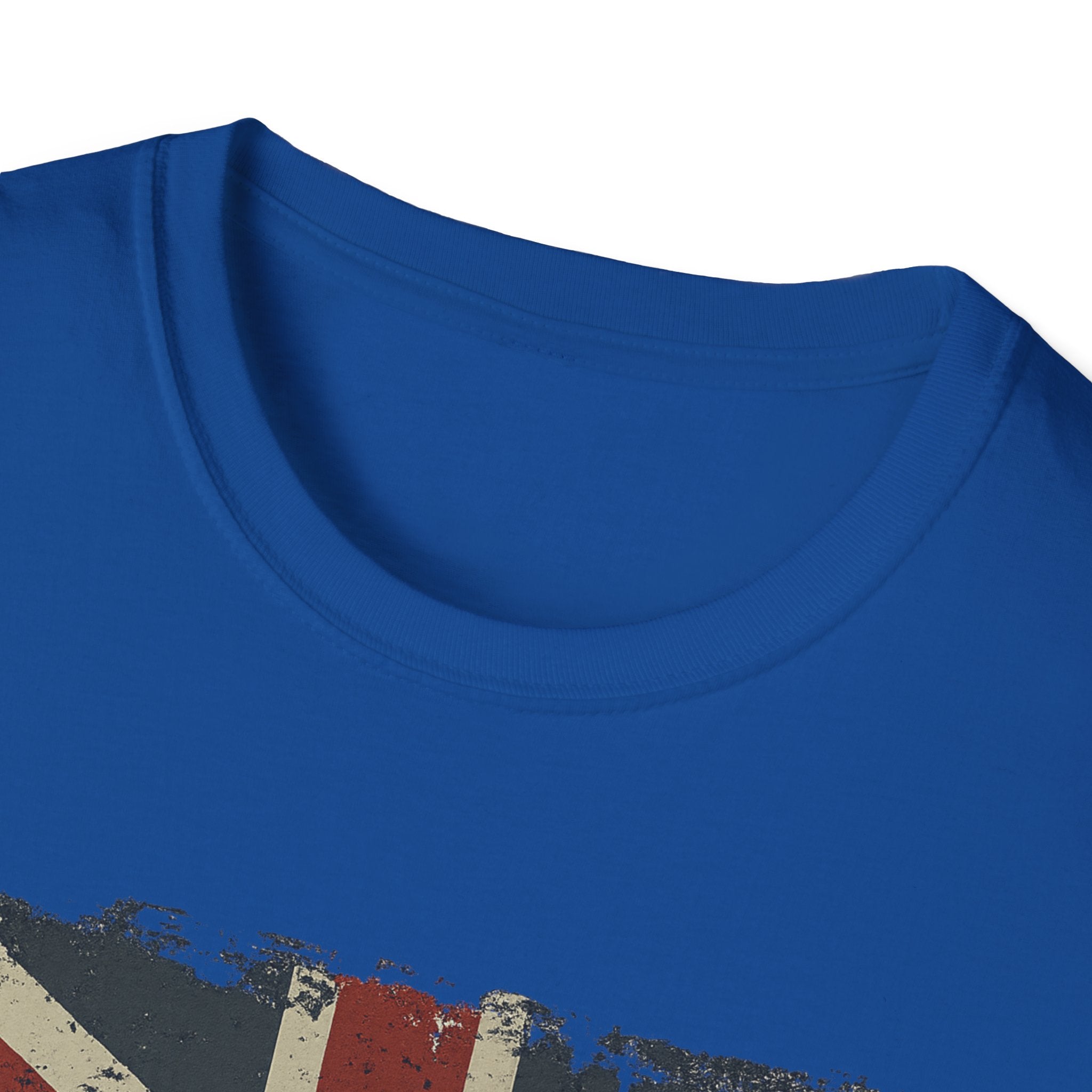 Vintage British Flag Softstyle T-Shirt, Casual Wear, Travel Apparel, Vintage Style Tee