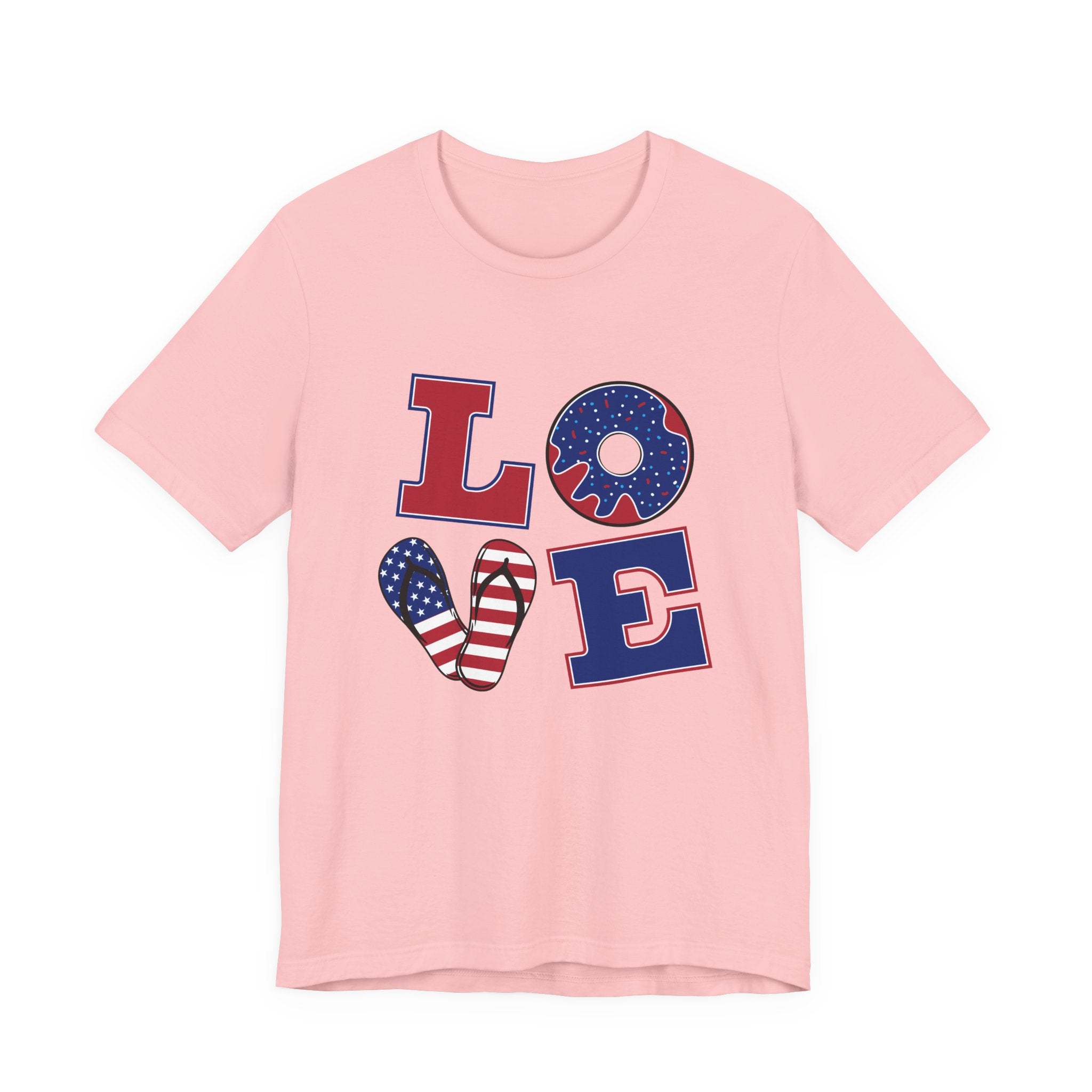 Love Tee - From Urban Soul Apparel Women's Jersey Short Sleeve Shirt, Independence Day Shirt, Casual Summer Tee, Fun Gift for Friends, Festive Apparel