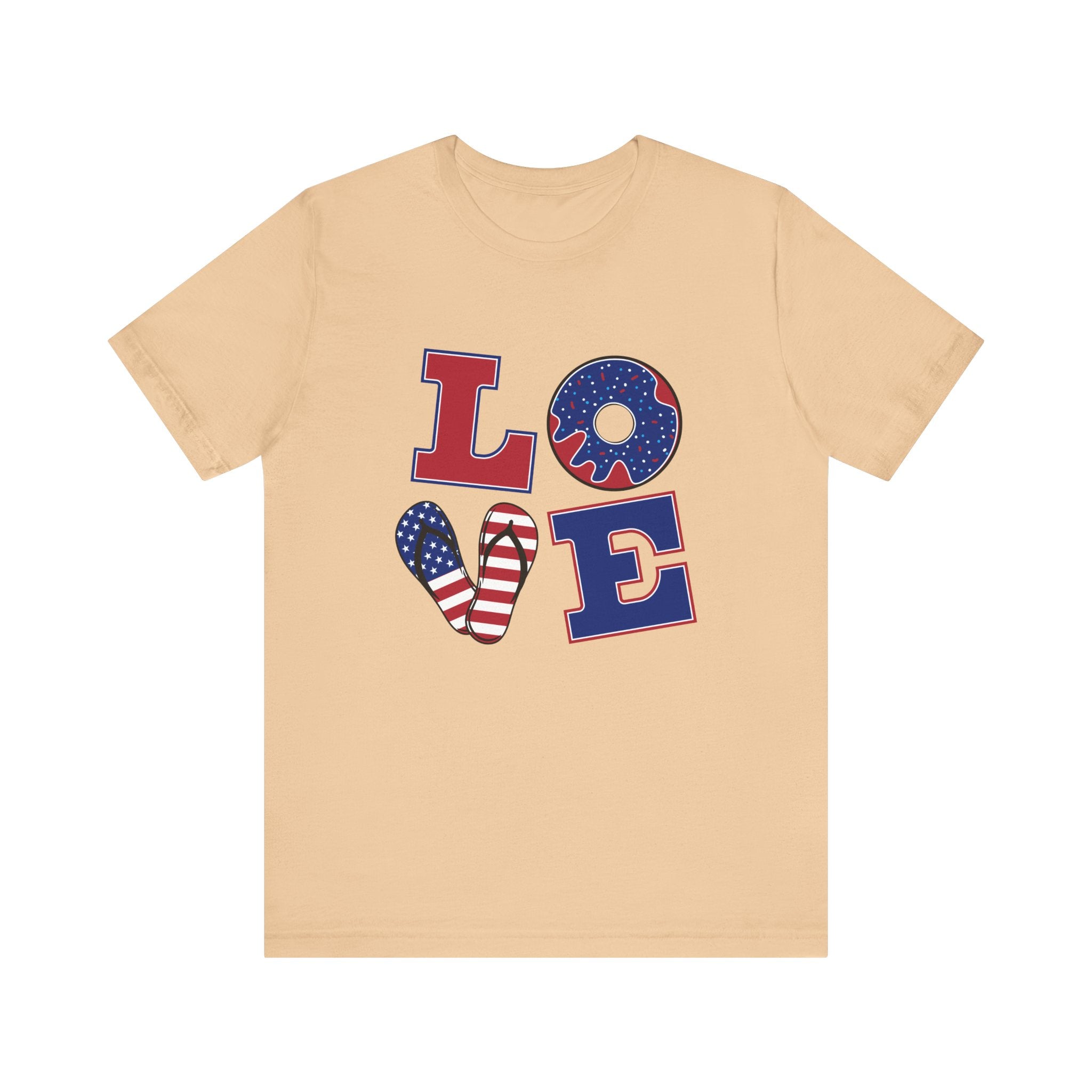 Love Tee - From Urban Soul Apparel Women's Jersey Short Sleeve Shirt, Independence Day Shirt, Casual Summer Tee, Fun Gift for Friends, Festive Apparel