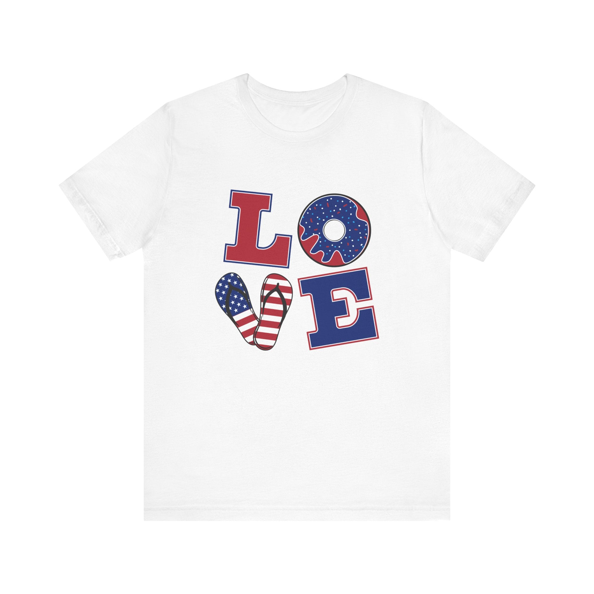Love Tee - From Urban Soul Apparel Women's Jersey Short Sleeve Shirt, Independence Day Shirt, Casual Summer Tee, Fun Gift for Friends, Festive Apparel