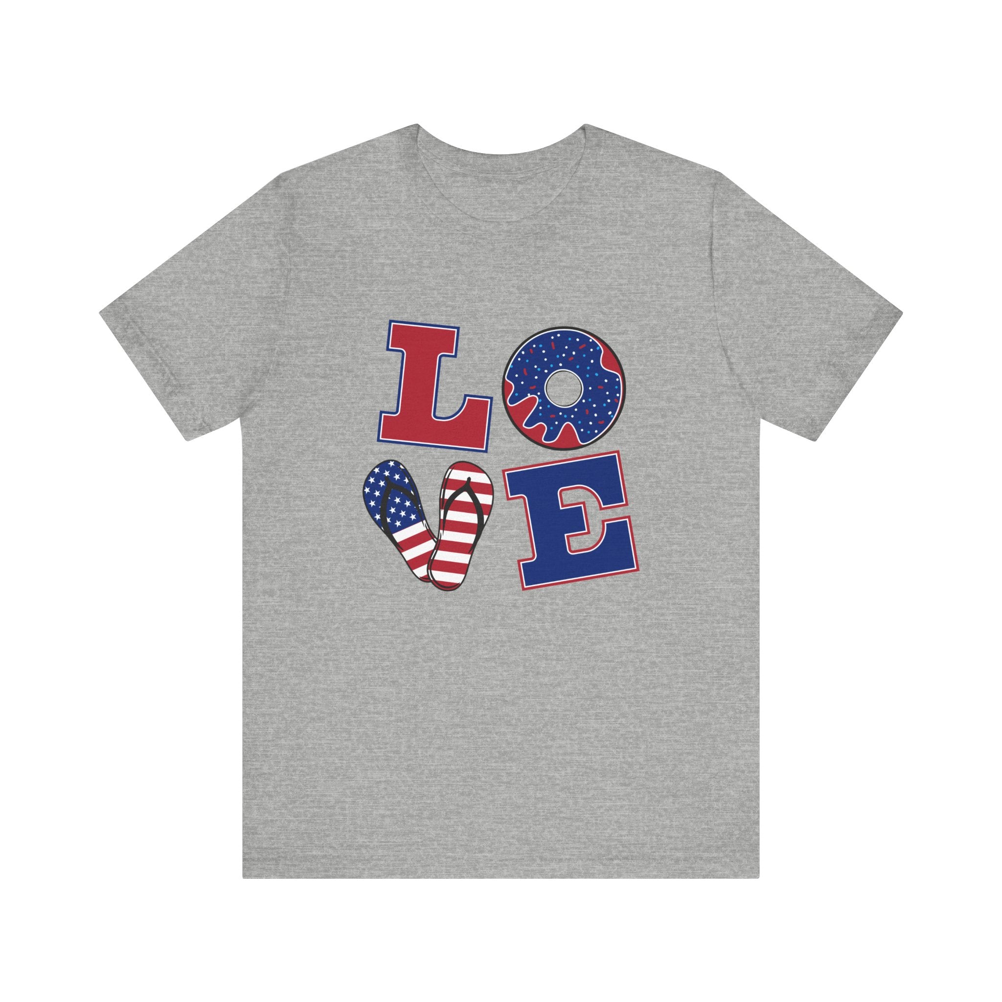 Love Tee - From Urban Soul Apparel Women's Jersey Short Sleeve Shirt, Independence Day Shirt, Casual Summer Tee, Fun Gift for Friends, Festive Apparel