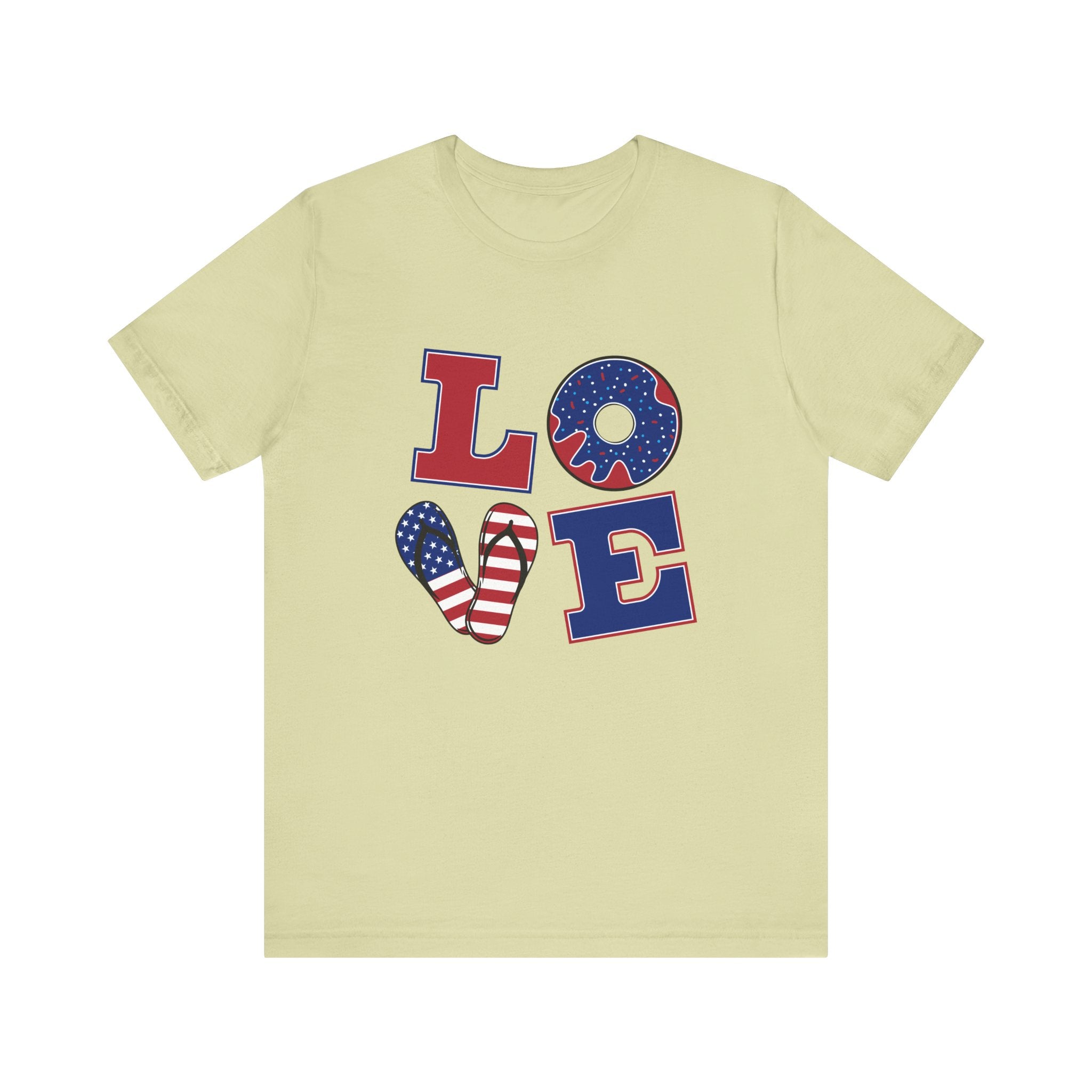Love Tee - From Urban Soul Apparel Women's Jersey Short Sleeve Shirt, Independence Day Shirt, Casual Summer Tee, Fun Gift for Friends, Festive Apparel