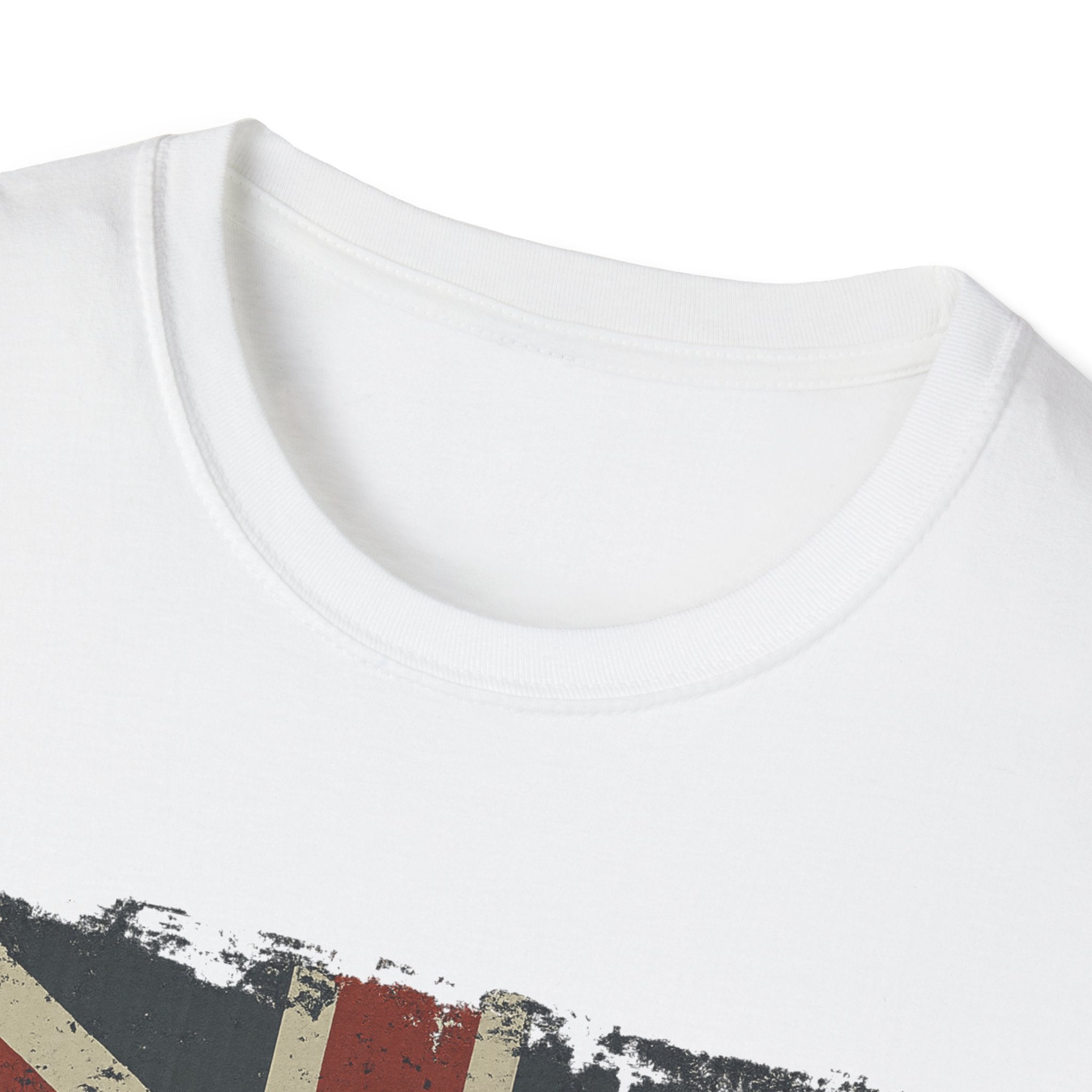 Vintage British Flag Softstyle T-Shirt, Casual Wear, Travel Apparel, Vintage Style Tee