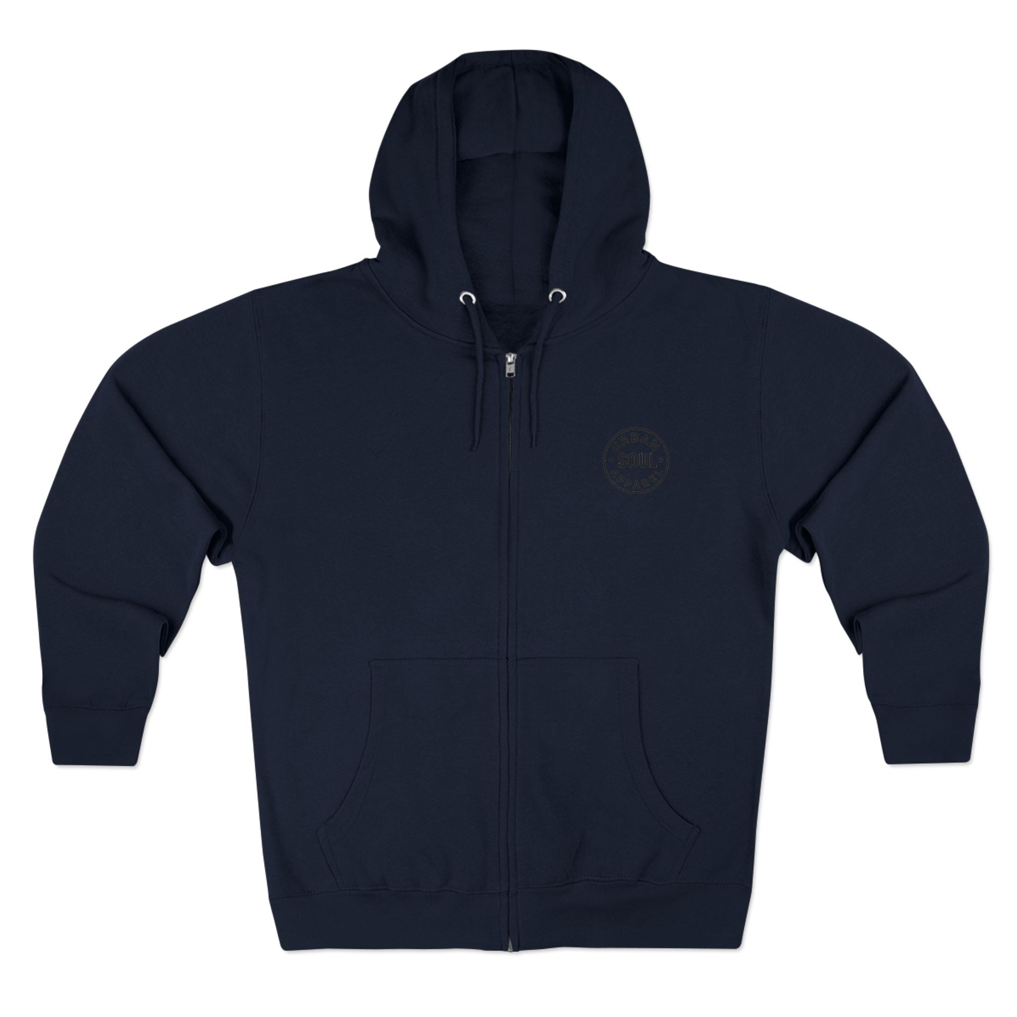 Urban Soul Apparel  Zip Hoodie with Vintage Soul Design, Perfect for Casual Outfits, Gift for Friends, Comfortable Layering, Great for Relaxing