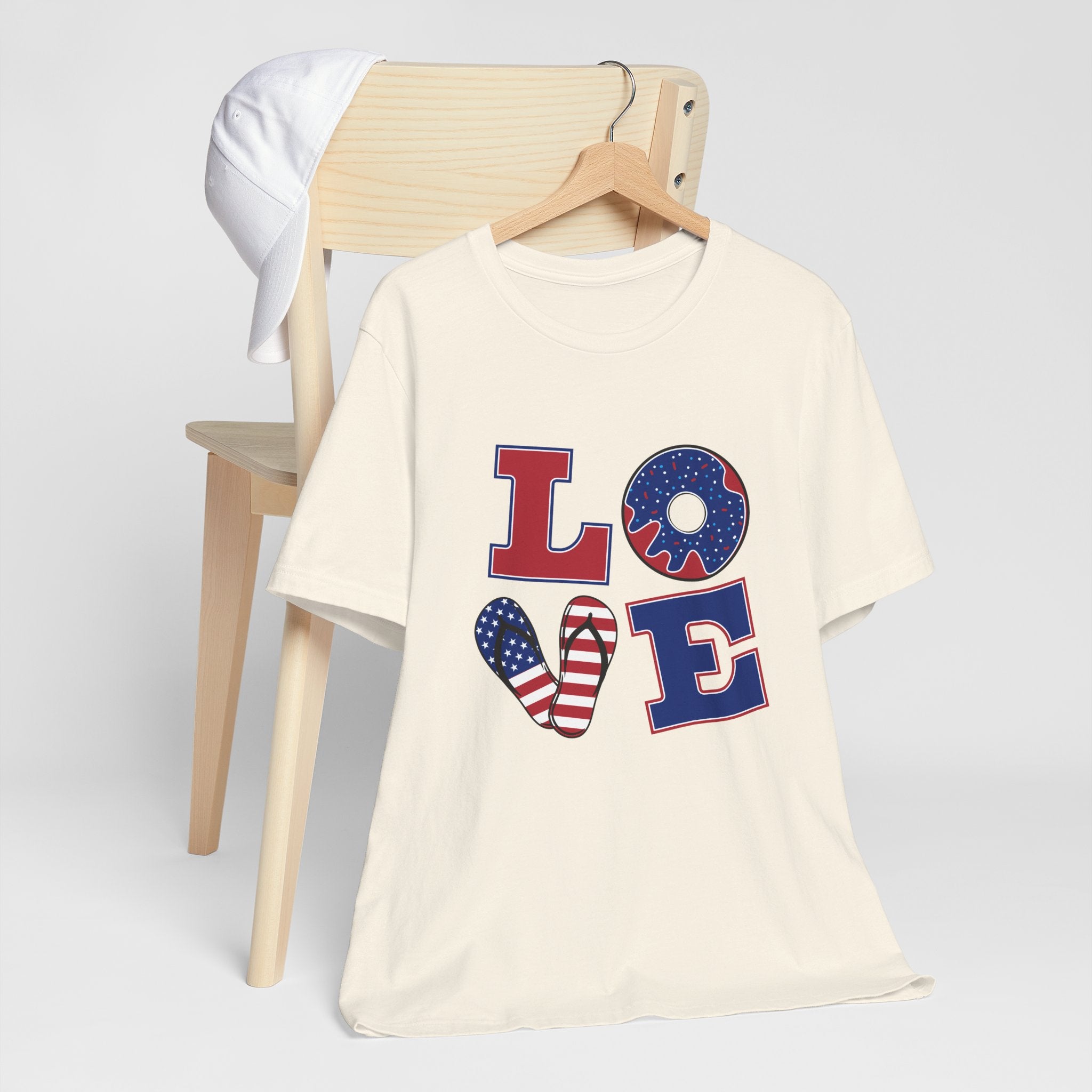 Love Tee - From Urban Soul Apparel Women's Jersey Short Sleeve Shirt, Independence Day Shirt, Casual Summer Tee, Fun Gift for Friends, Festive Apparel