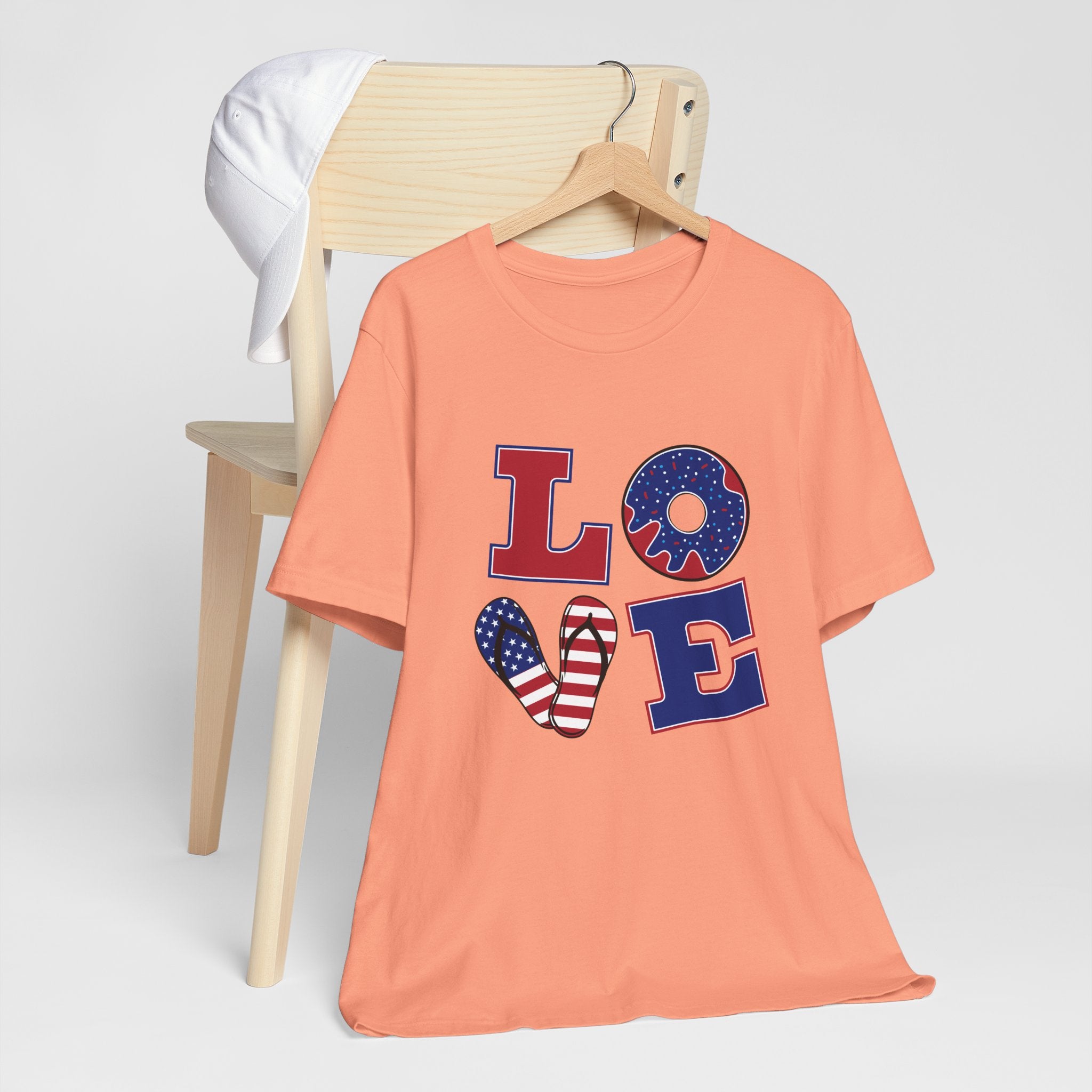 Love Tee - From Urban Soul Apparel Women's Jersey Short Sleeve Shirt, Independence Day Shirt, Casual Summer Tee, Fun Gift for Friends, Festive Apparel