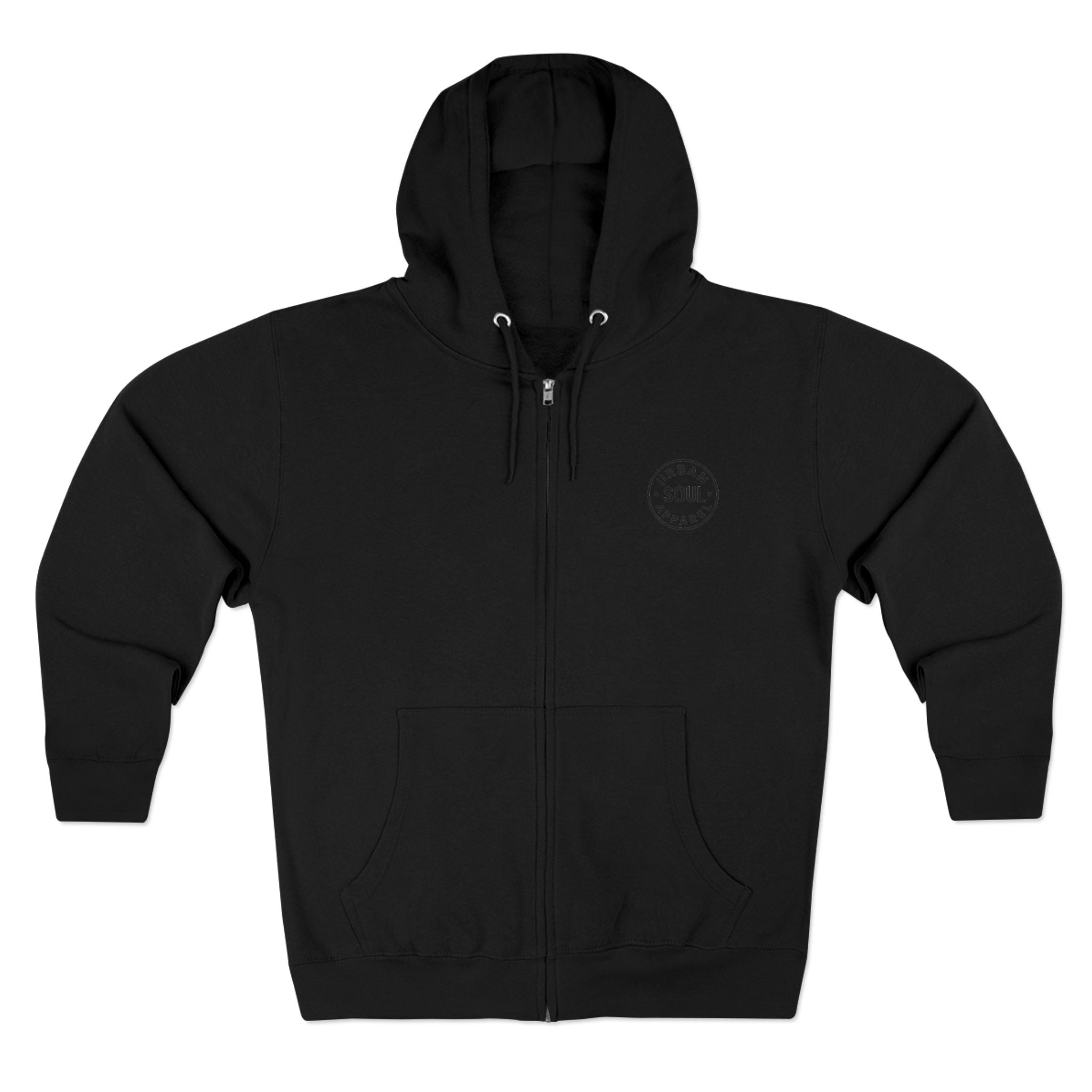 Urban Soul Apparel  Zip Hoodie with Vintage Soul Design, Perfect for Casual Outfits, Gift for Friends, Comfortable Layering, Great for Relaxing