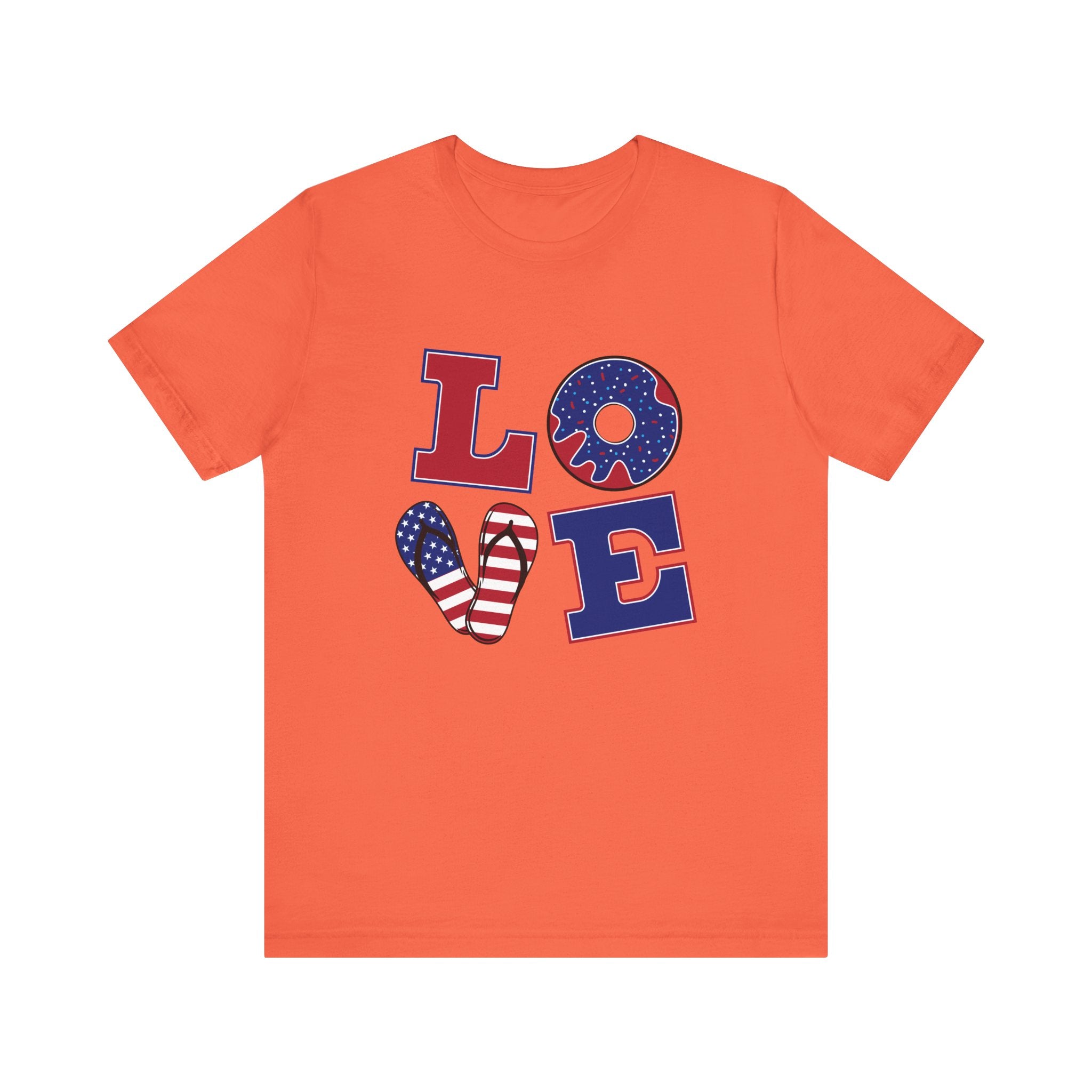 Love Tee - From Urban Soul Apparel Women's Jersey Short Sleeve Shirt, Independence Day Shirt, Casual Summer Tee, Fun Gift for Friends, Festive Apparel