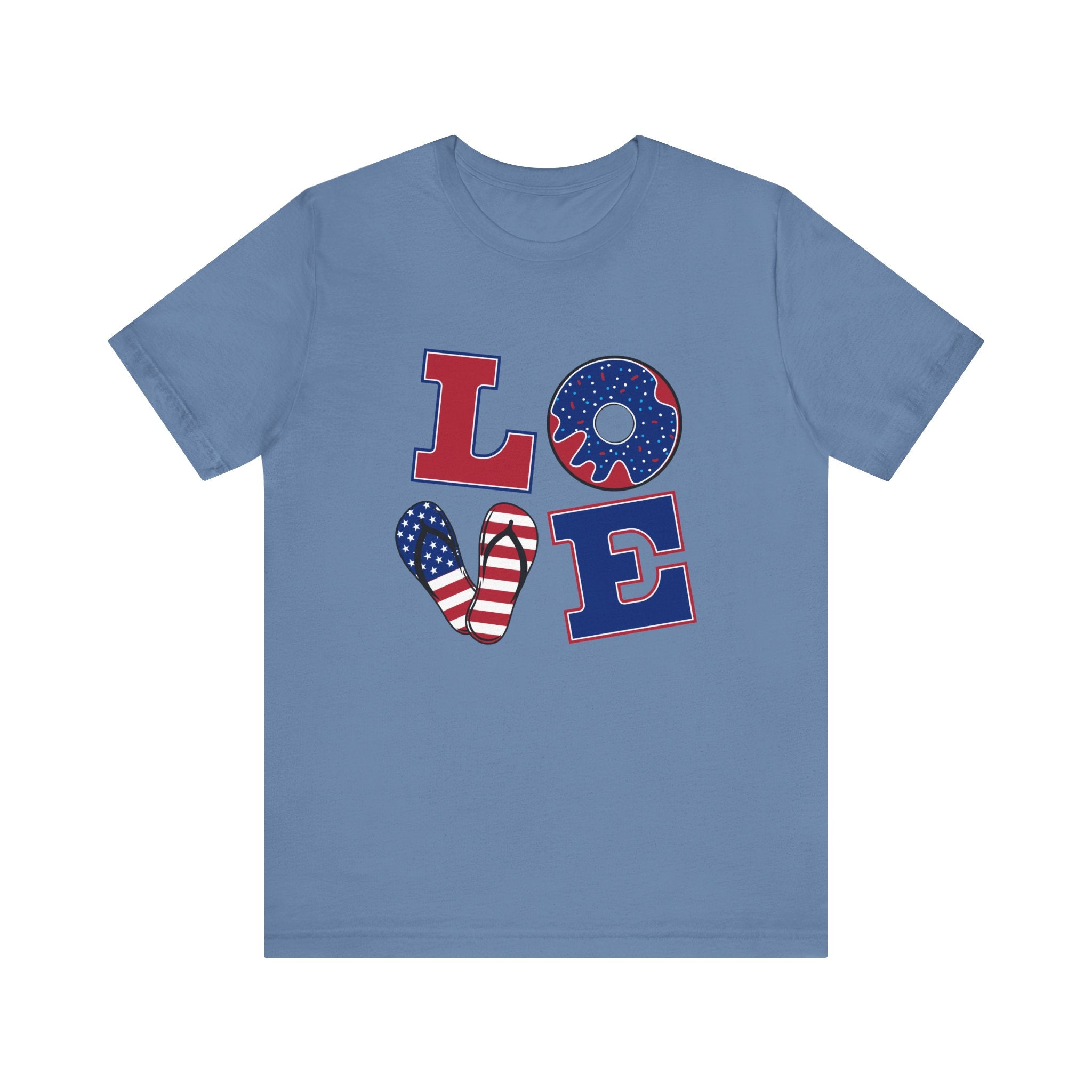 Love Tee - From Urban Soul Apparel Women's Jersey Short Sleeve Shirt, Independence Day Shirt, Casual Summer Tee, Fun Gift for Friends, Festive Apparel