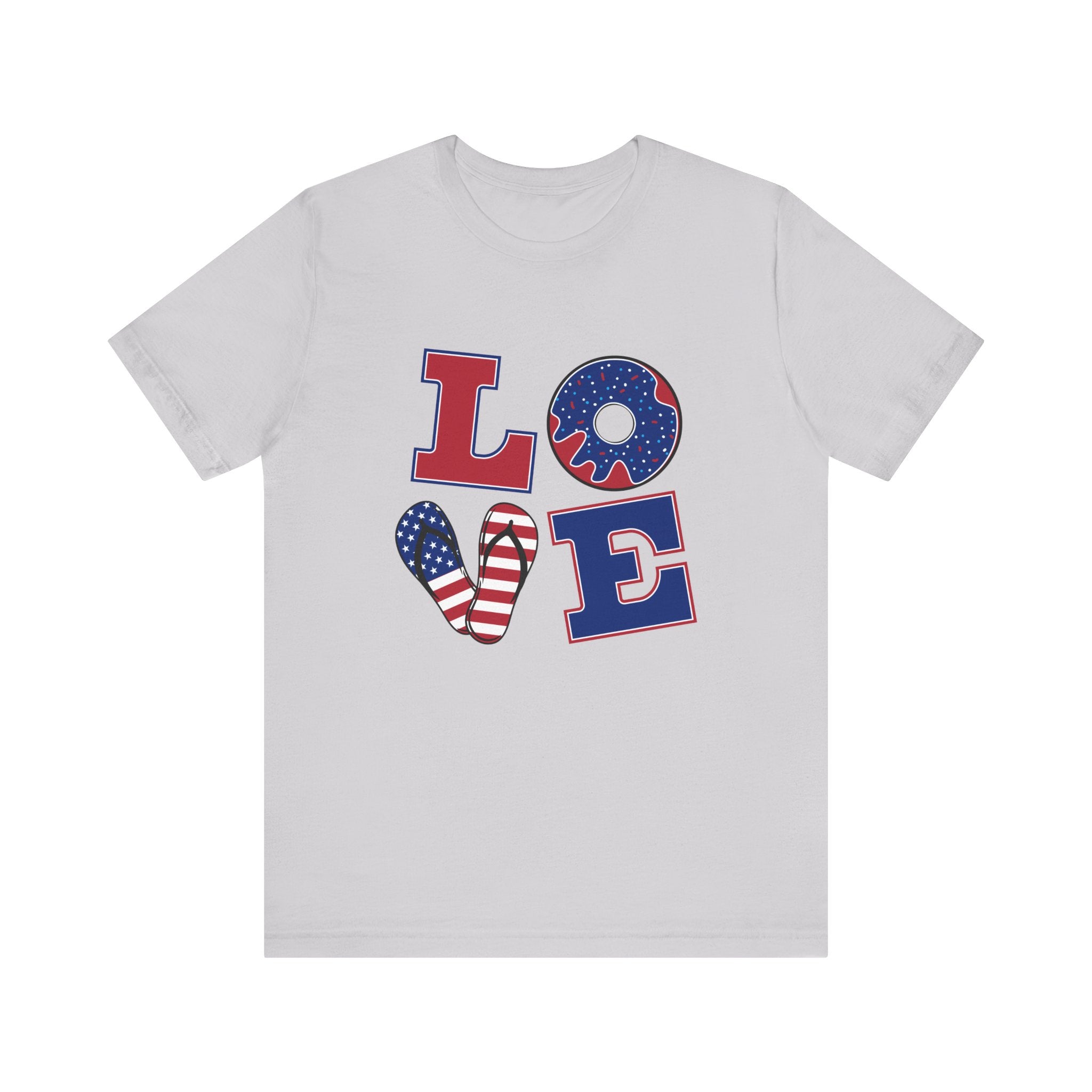 Love Tee - From Urban Soul Apparel Women's Jersey Short Sleeve Shirt, Independence Day Shirt, Casual Summer Tee, Fun Gift for Friends, Festive Apparel